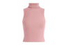 Pink ribbed sleeveless top
